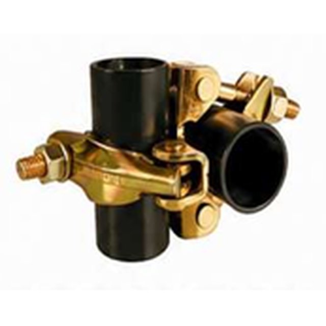 Pressed Double Coupler — real component photo, SSI manufacturing